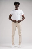 Ecer Slimfit Beli Yarım Lastikli Ve İplikli İnce Çizgili Yazlık Jogger Pantolon - 6