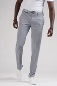 Ecer Slimfit Beli Yarım Lastikli Ve İplikli İnce Çizgili Yazlık Jogger Pantolon - 1
