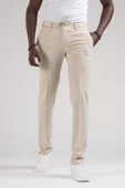 Ecer Slimfit Beli Yarım Lastikli Ve İplikli İnce Çizgili Yazlık Jogger Pantolon - 7
