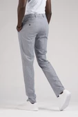 Ecer Slimfit Beli Yarım Lastikli Ve İplikli İnce Çizgili Yazlık Jogger Pantolon - 4