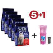 5 ADET 1 KG YETİŞKİN KEDİ MAMASI KUZU ETLİ 5+ 1 adet POŞET HAZNELİ KEDİ KUMU KÜREĞİ HEDİYE - 1