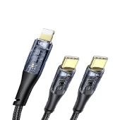 LinkTech K674 Multi 2in1 Type-C + Lightning PD 60W Hızlı Şarj Kablosu - 3