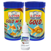 Lotus Japon Balığı Yem Vitamin Seti, 100 Ml Gold Natural, 100 Ml Gold Mix - 1