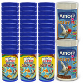 Lotus Gold Mix Granulat 36x100ml Japon Balık Yemi Ve 2x250ml Kutu - 1