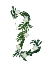 Nettenevime Yapay Çiçek Sarkan Ve Dolanan Güllü Sögüt Sarmaşık Beyaz Gül Yapay Sarmaşık 200cm thumbnail 2