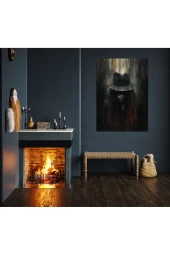 Gotik Adam Rönesans Karanlık Kanvas Tablo thumbnail 1