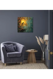 Gotik Dönem Kuş Kanvas Tablo thumbnail 1