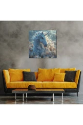 Yağlı Tablo Beyaz At Kanvas Baskı thumbnail 1