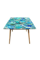 Masa Kaplama Folyosu Mobilya Masa Kaplama Folyoları Mavi Parlak Taşlar Tasarım thumbnail 3