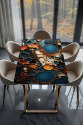 Masa Kaplama Folyosu Mobilya Masa Kaplama Folyoları Çıkıntılı Renkli Daireler thumbnail 2