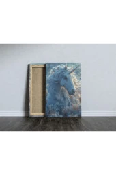 Yağlı Tablo Beyaz At Kanvas Baskı thumbnail 5