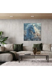 Yağlı Tablo Beyaz At Kanvas Baskı thumbnail 2