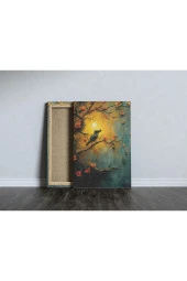 Gotik Dönem Kuş Kanvas Tablo thumbnail 6