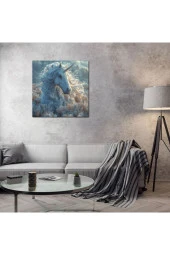 Yağlı Tablo Beyaz At Kanvas Baskı thumbnail 4