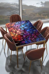 Masa Kaplama Folyosu Mobilya Masa Kaplama Folyo Rengarenk Nöron Bağlantısı Tasarım thumbnail 1