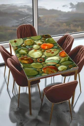 Masa Kaplama Folyosu Mobilya Masa Kaplama Yeşil 3D Görünümlü Tasarım Folyo thumbnail 1