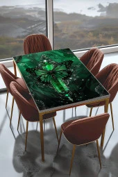 Masa Kaplama Folyosu Mobilya Masa Kaplama Yeşil Ametist Kelebek Folyo thumbnail 1