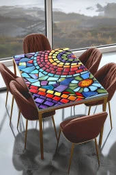 Masa Kaplama Folyosu Mobilya Masa Kaplama Folyoları Mermer Görünümlü Gökkuşağı thumbnail 1