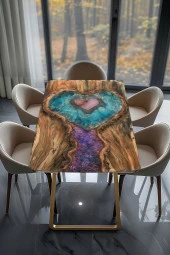 Masa Kaplama Folyosu Mobilya Masa Kaplama Folyoları Ahşap İçerisindeki Kalp Detay thumbnail 2