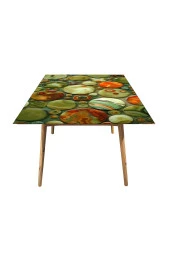 Masa Kaplama Folyosu Mobilya Masa Kaplama Yeşil 3D Görünümlü Tasarım Folyo thumbnail 3