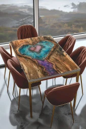 Masa Kaplama Folyosu Mobilya Masa Kaplama Folyoları Ahşap İçerisindeki Kalp Detay thumbnail 1