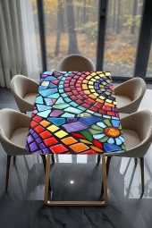 Masa Kaplama Folyosu Mobilya Masa Kaplama Folyoları Mermer Görünümlü Gökkuşağı thumbnail 2