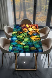 Masa Kaplama Folyosu Mobilya Masa Kaplama Folyoları Kırık Gökkuşağı Camları thumbnail 2