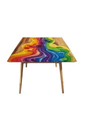 Masa Kaplama Folyosu Mobilya Masa Kaplama Folyoları Ahşap Üzerindeki Gökkuşağı thumbnail 3