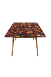 Masa Kaplama Folyosu Mobilya Masa Kaplama Folyoları Kırmızı Dağınık Kehribarlar - 3