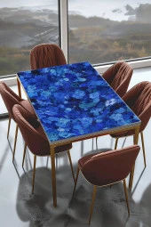 Masa Kaplama Folyosu Mobilya Masa Kaplama Folyoları Mavi Tonlu Renkli Tasarım thumbnail 1