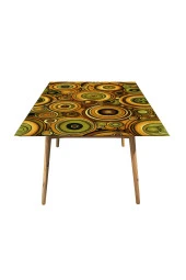Masa Kaplama Folyosu Mobilya Masa Kaplama Folyoları Yeşil - Sarı Karışık Halkalar thumbnail 3