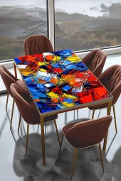 Masa Kaplama Folyosu Mobilya Masa Kaplama Folyoları Kristal Rengarenk Tasarım thumbnail 1