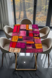 Masa Kaplama Folyosu Mobilya Masa Kaplama Folyoları Pembe Çizikli Folyo thumbnail 2