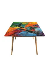 Masa Kaplama Folyosu Mobilya Masa Kaplama Folyoları Kristal Cam Kırıkları Renkli thumbnail 3