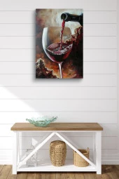 Şarap Doldurulan Bardak Yağlı Kanvas Tablo thumbnail 7