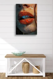 Kadın Dudağı Yağlı Kanvas Tablo thumbnail 6