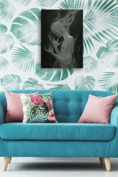 İnsan Görünümlü Mum Yağlı Kanvas Tablo thumbnail 2