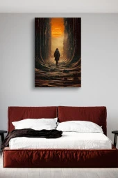 Vadide Yürüyen Adam Yağlı Kanvas Tablo thumbnail 3