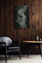 İnsan Görünümlü Mum Yağlı Kanvas Tablo thumbnail 4