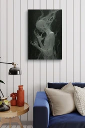 İnsan Görünümlü Mum Yağlı Kanvas Tablo thumbnail 6