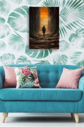 Vadide Yürüyen Adam Yağlı Kanvas Tablo thumbnail 4