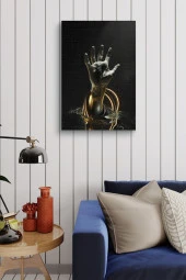 Sanatsal El Sembolü Yağlı Kanvas Tablo thumbnail 4