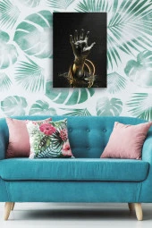 Sanatsal El Sembolü Yağlı Kanvas Tablo thumbnail 5