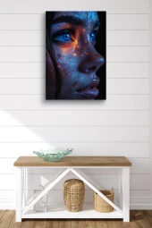 Renkli Futuristik Kadın Yağlı Kanvas Tablo thumbnail 1