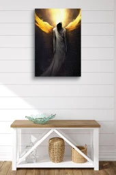 Sarı Kanatlı Ruh Yağlı Kanvas Tablo thumbnail 2