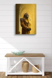 Kıyafet Giymiş Maymun Yağlı Kanvas Tablo thumbnail 2