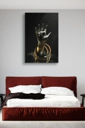 Sanatsal El Sembolü Yağlı Kanvas Tablo thumbnail 3