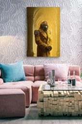 Kıyafet Giymiş Maymun Yağlı Kanvas Tablo thumbnail 7