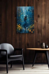 Mavili Kadın Yağlı Kanvas Tablo thumbnail 6