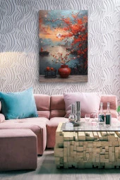 Vazo Resmi Yağlı Kanvas Tablo thumbnail 7